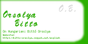 orsolya bitto business card