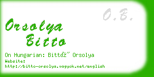 orsolya bitto business card